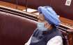 Former Prime Minister Manmohan Singh in the Rajya Sabha