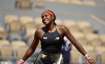 United States's Coco Gauff celebrates after defeating
