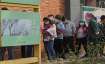 Residents wearing face masks to help curb the spread of the
