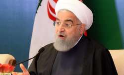 Iranian President Hassan Rouhani addressing the religious
