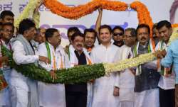 Mysuru: Congress President Rahul Gandhi with newly