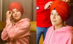 Shehnaaz Gill poses in turban 
