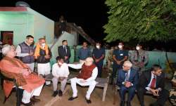 Home Minister Amit Shah interacts with locals in J&K.