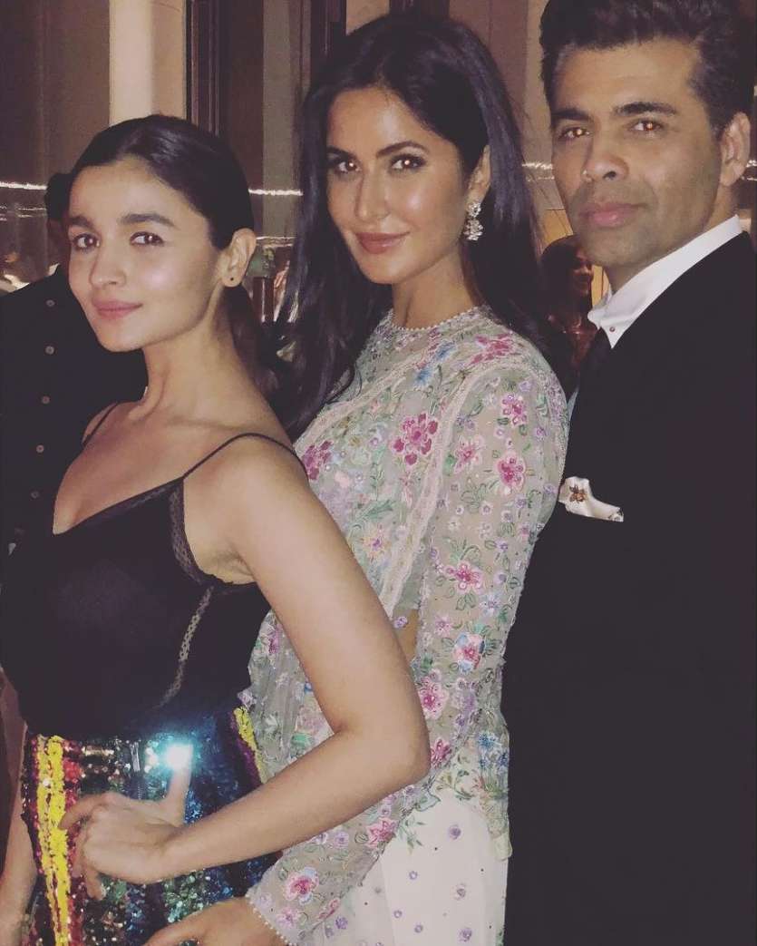 Katrina Kaif with her sweethearts Alia Bhatt and Karan Johar