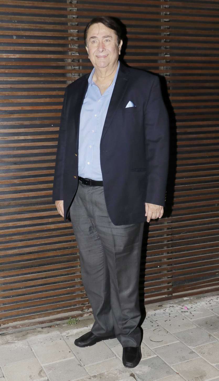   Veteran actor Randhir Kapoor at Jeetendra's birthday bash.