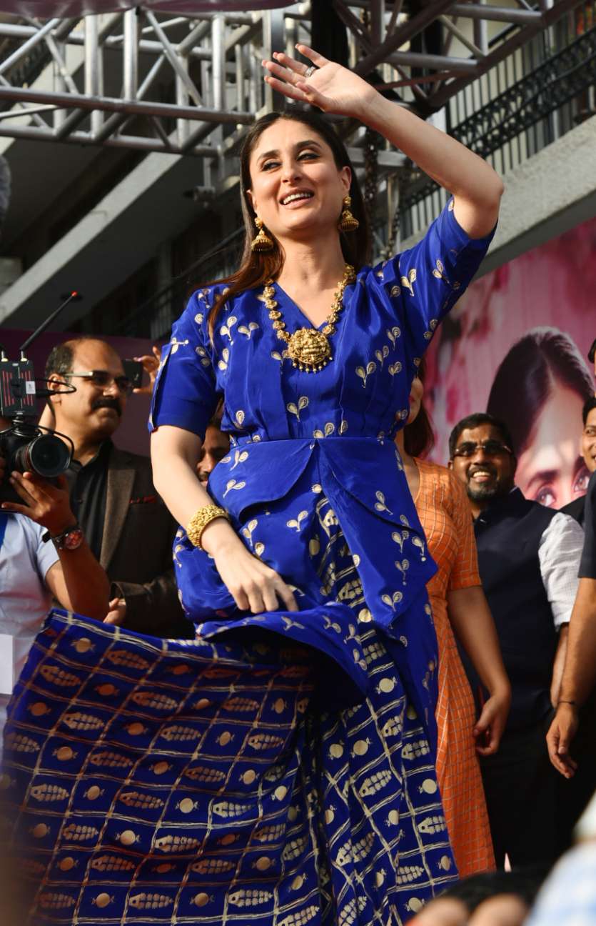 Kareena Kapoor Khan looks resplendent in royal blue ethnic dress and