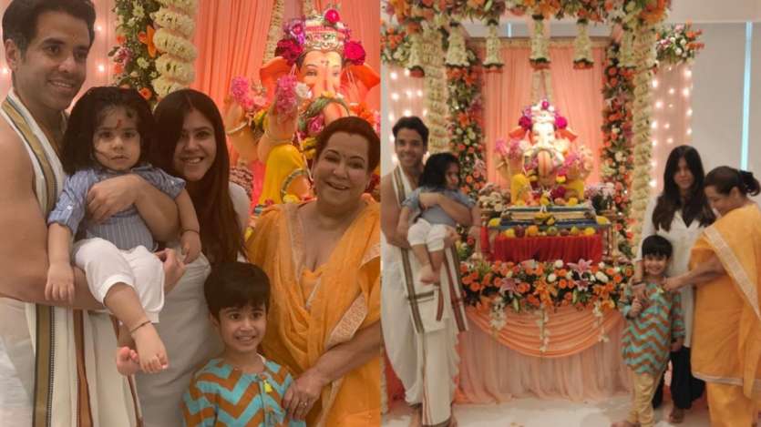 Producer Ekta Kapoor also gave a sneak peek into her Ganesh Chaturthi celebrations and wrote, 