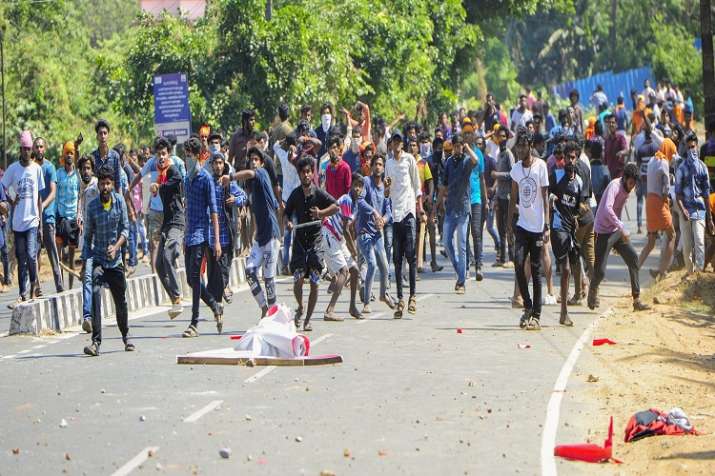 Kerala has been rocked by protests by right-wing groups